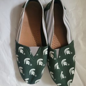 Michigan State Spartans Flats Loafers Size 10